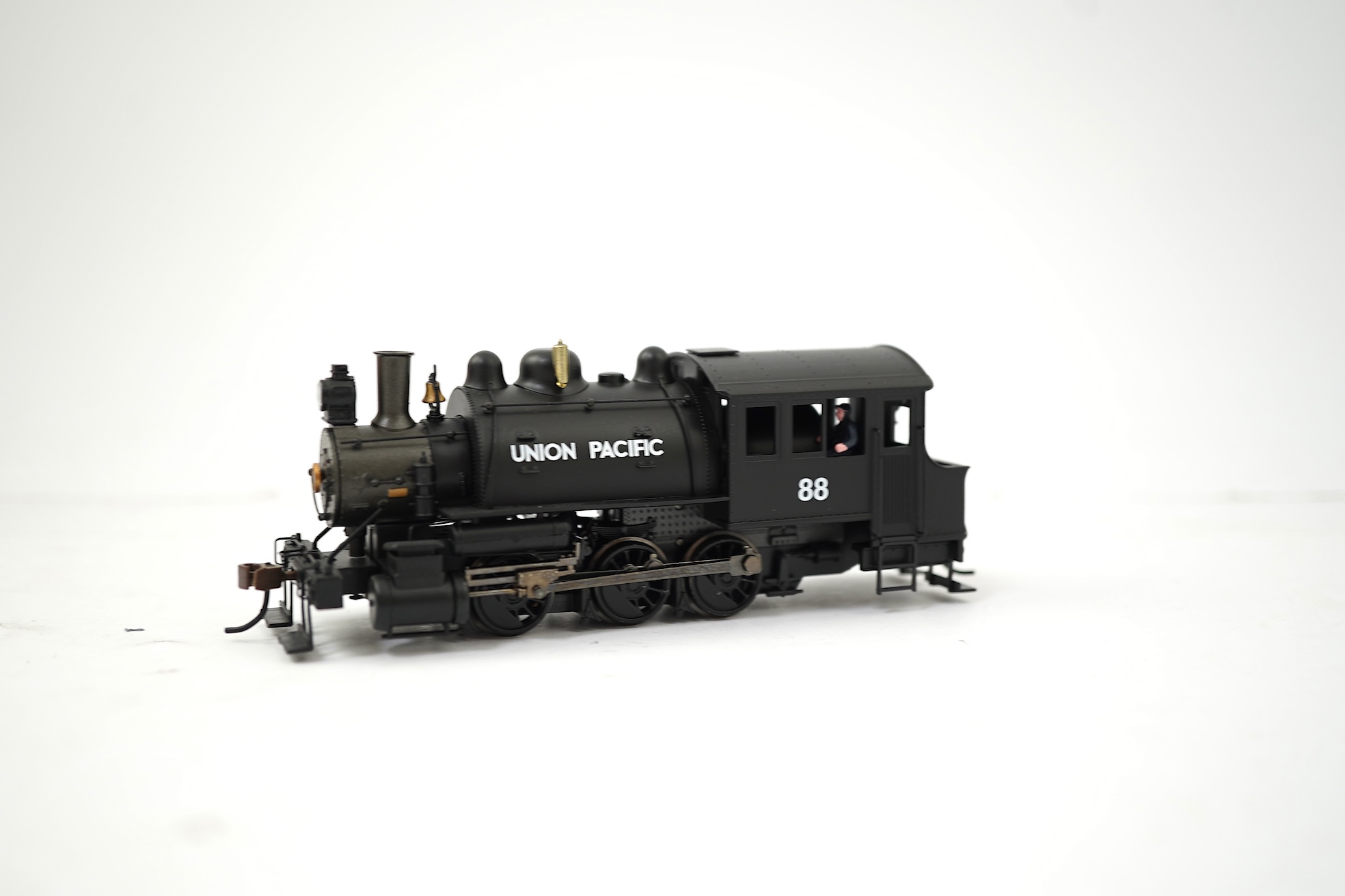 Two boxed HO gauge Spectrum by Bachmann Union Pacific locomotives; (11411) model of Baldwin Consolidation, 721, locomotive with bogie tender, together with (81813) model of 88, 0-6-0ST locomotive, powered for two rail op